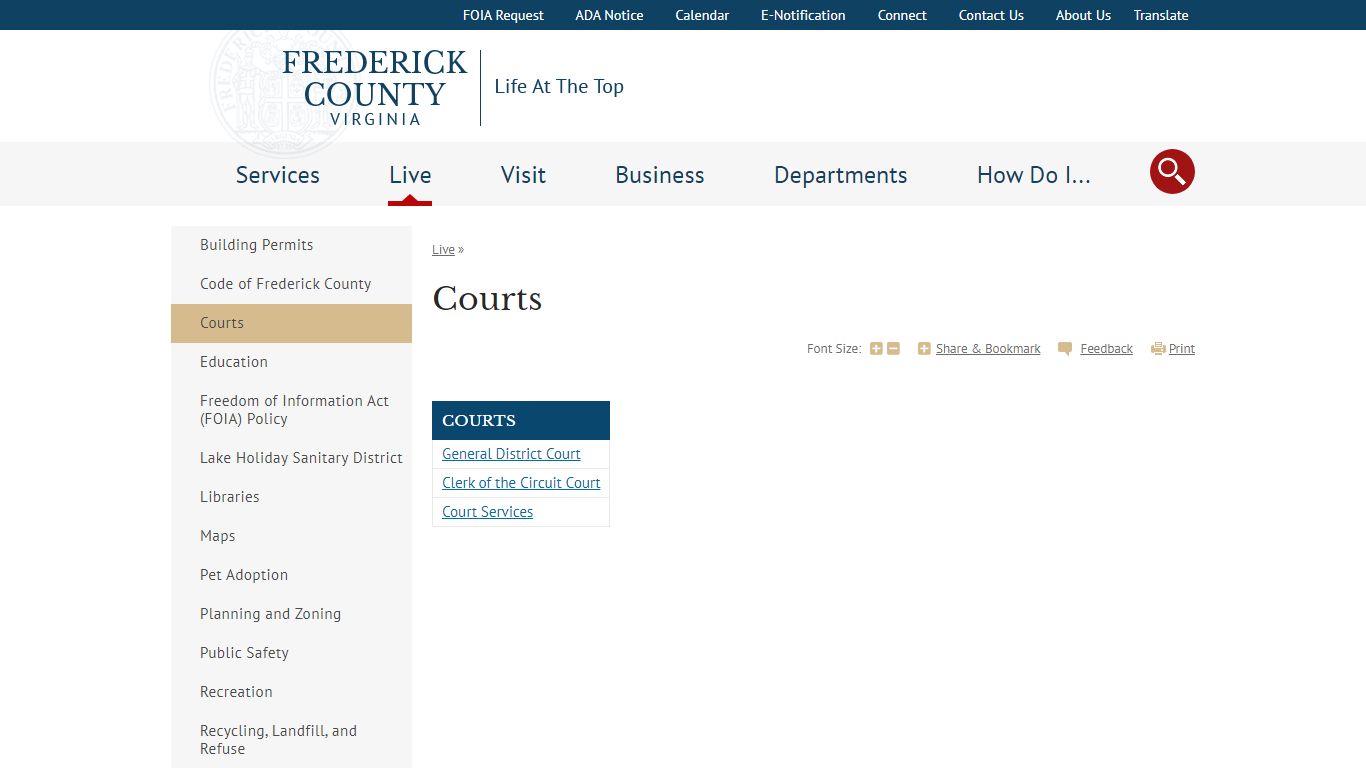 Courts | Frederick County